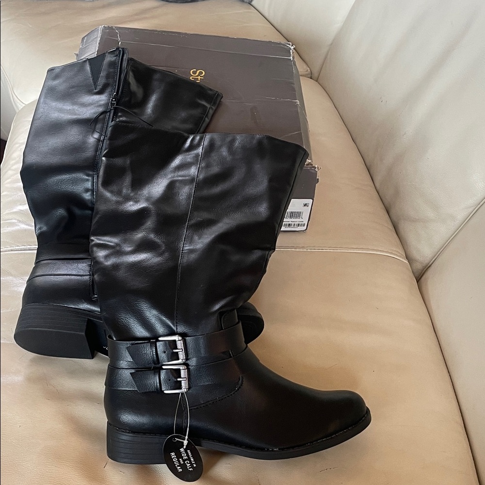 Style & Co. - Maliaap Black Heeled Boots with Buckle